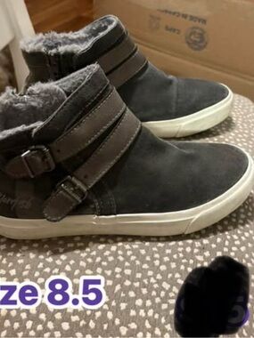 Blowfish Gray camo heal  Faux-Fur Lined Ankle Sneakers